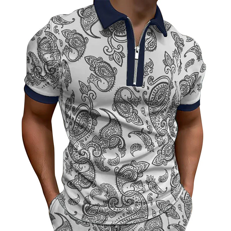 John® | Men'S Summer Stylish Printed Polo Shirt - Image 2
