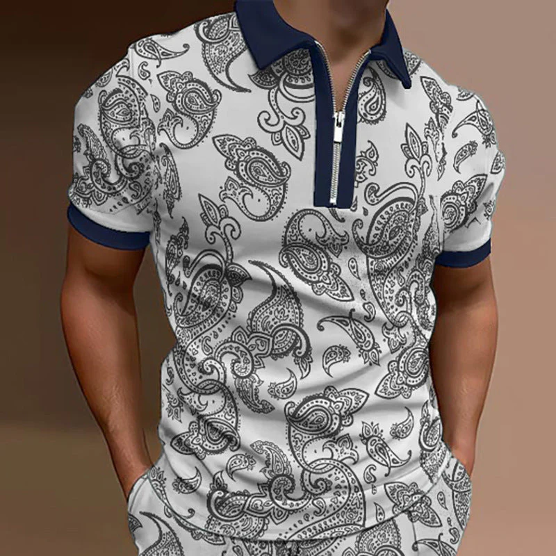 John® | Men'S Summer Stylish Printed Polo Shirt - Image 3