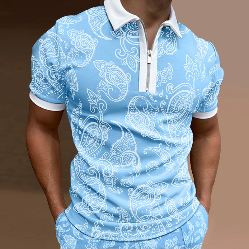 John® | Men'S Summer Stylish Printed Polo Shirt - Image 5