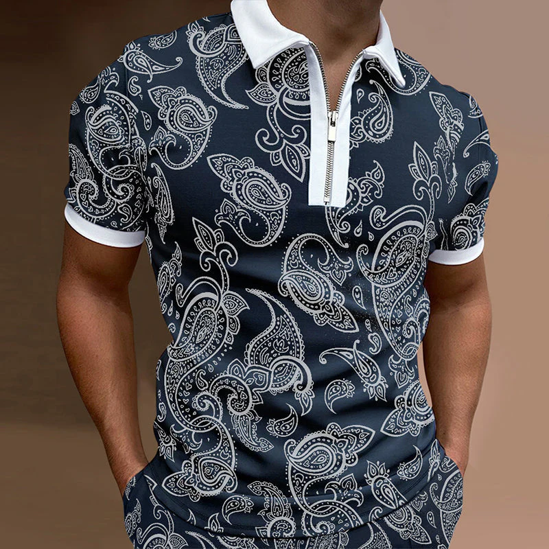 John® | Men'S Summer Stylish Printed Polo Shirt - Image 6