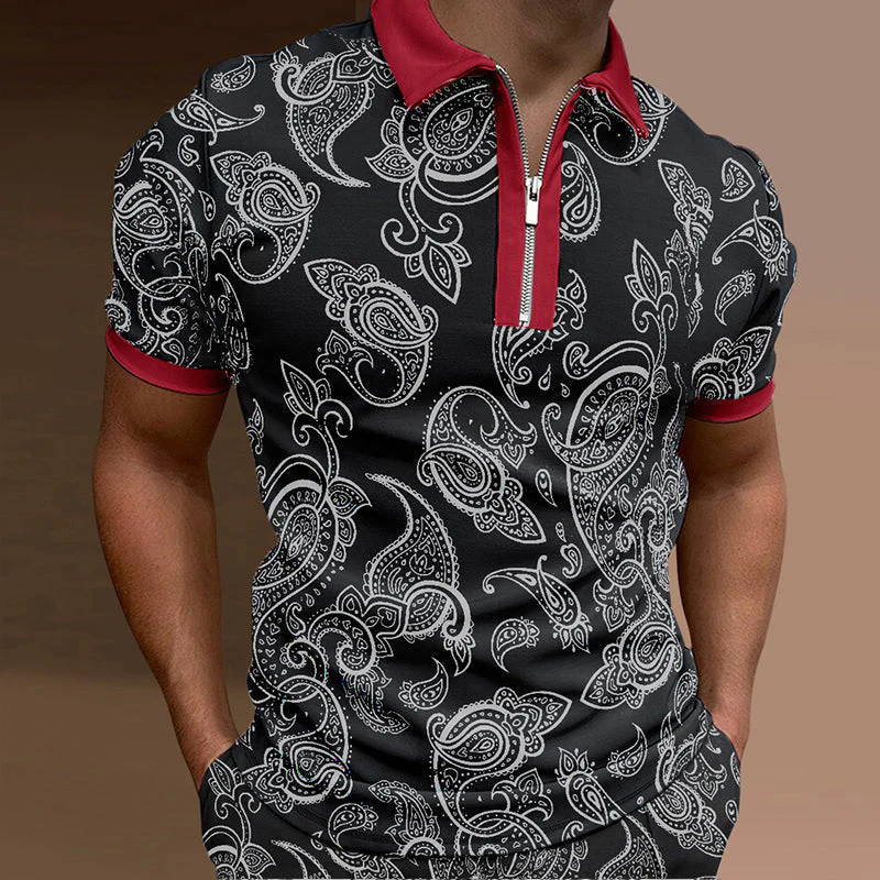 John® | Men'S Summer Stylish Printed Polo Shirt - Image 7