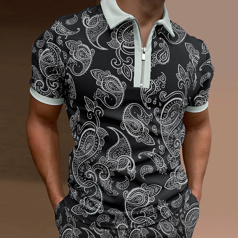 John® | Men'S Summer Stylish Printed Polo Shirt - Image 8