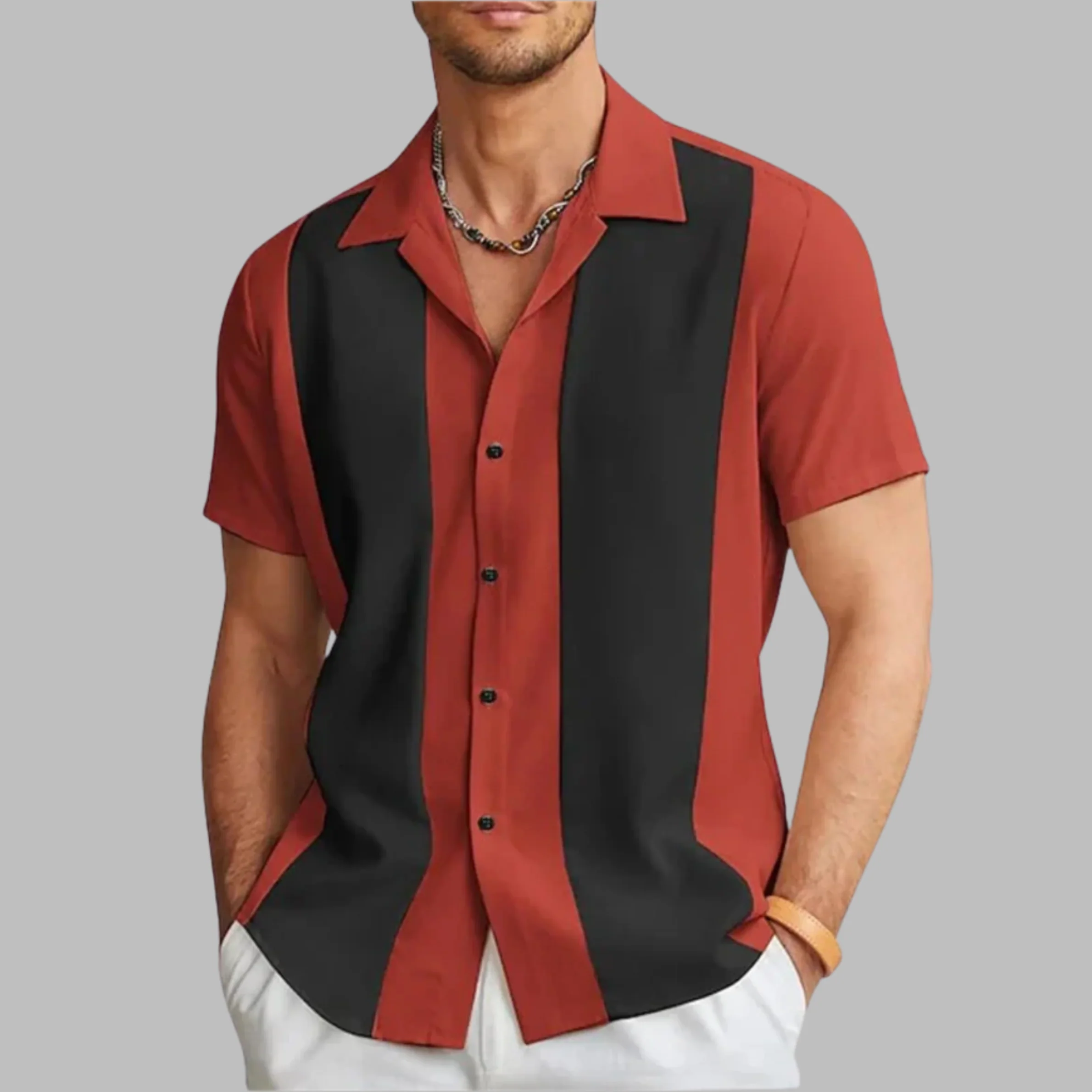 John® | Striped Short Sleeve Shirt For Men - Image 3