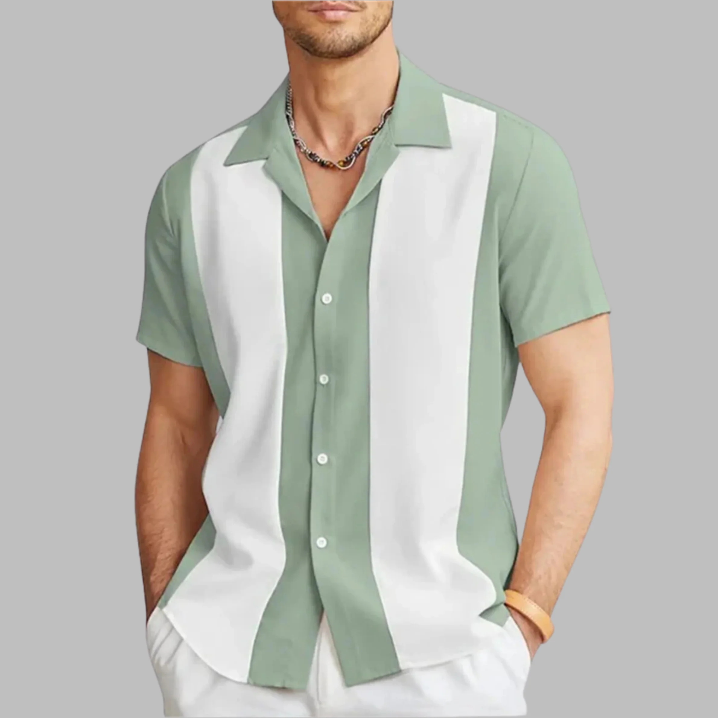 John® | Striped Short Sleeve Shirt For Men - Image 4