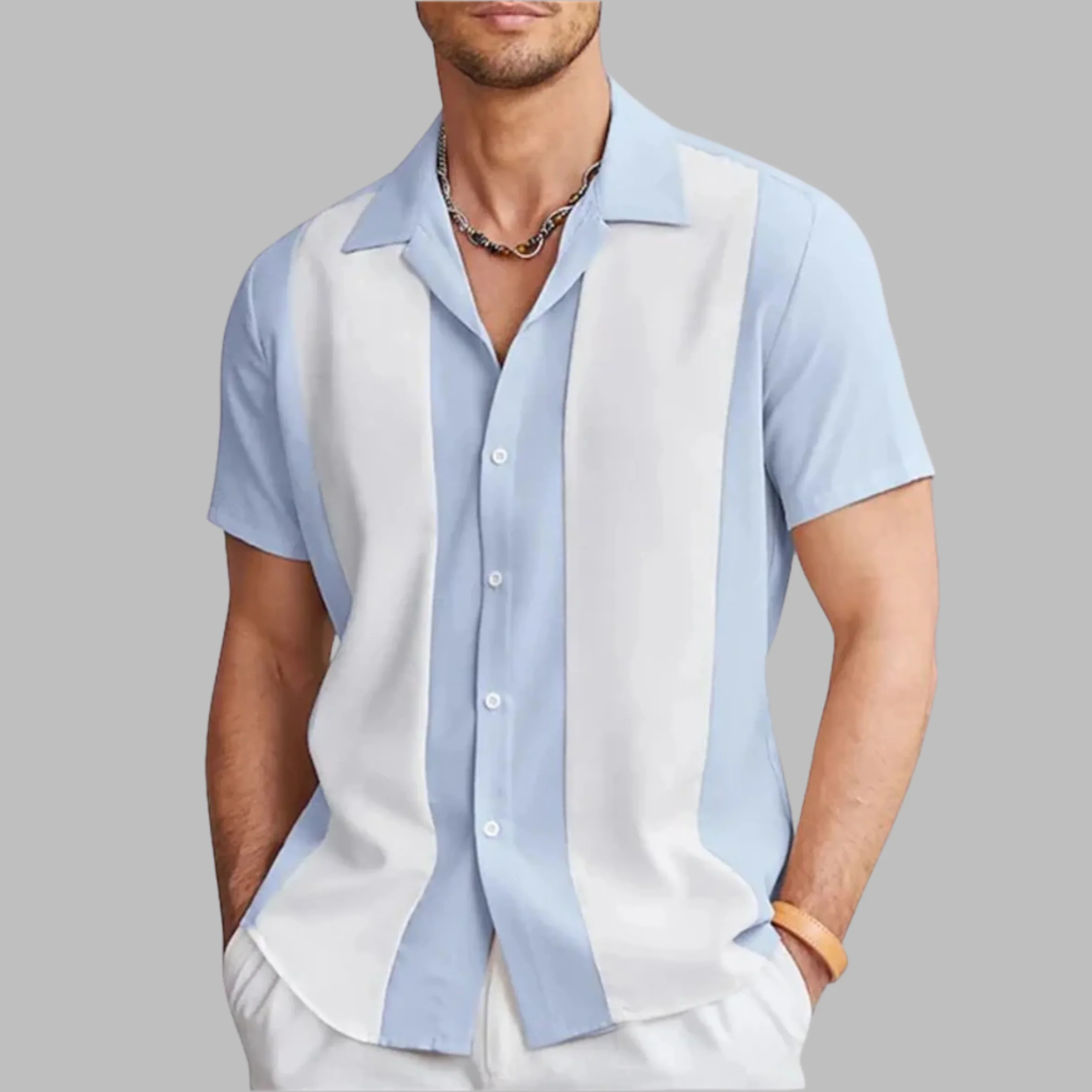 John® | Striped Short Sleeve Shirt For Men - Image 5