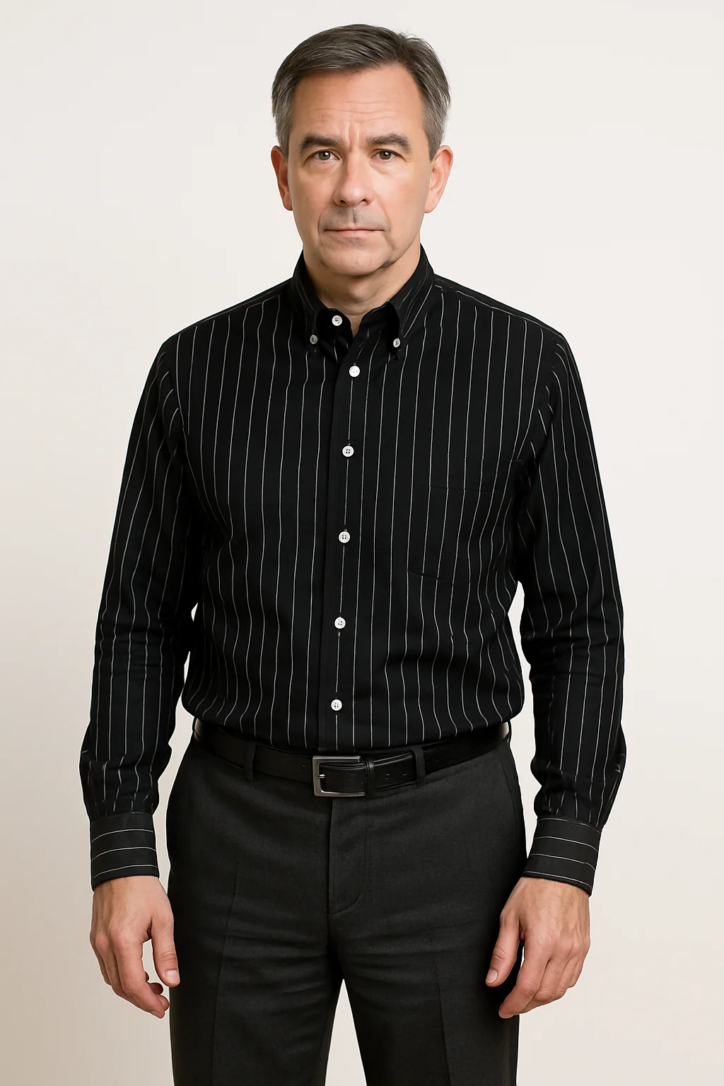 John | Elegant Striped Cotton Shirt - Image 2