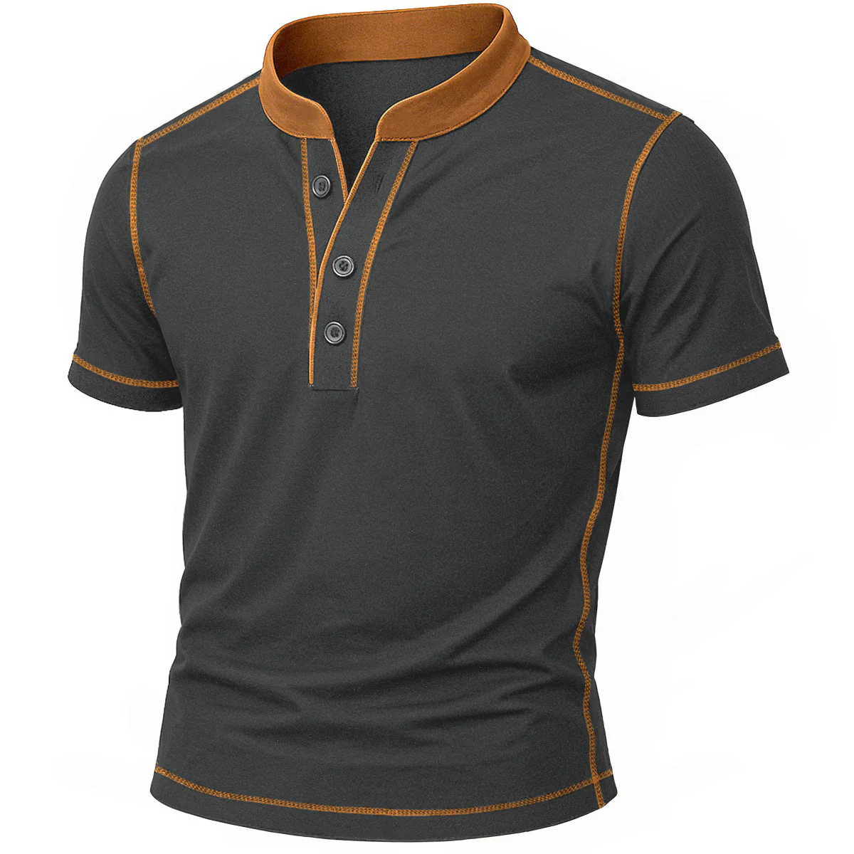 John | HENLEY SHIRT WITH EMBER EDGE - Image 3