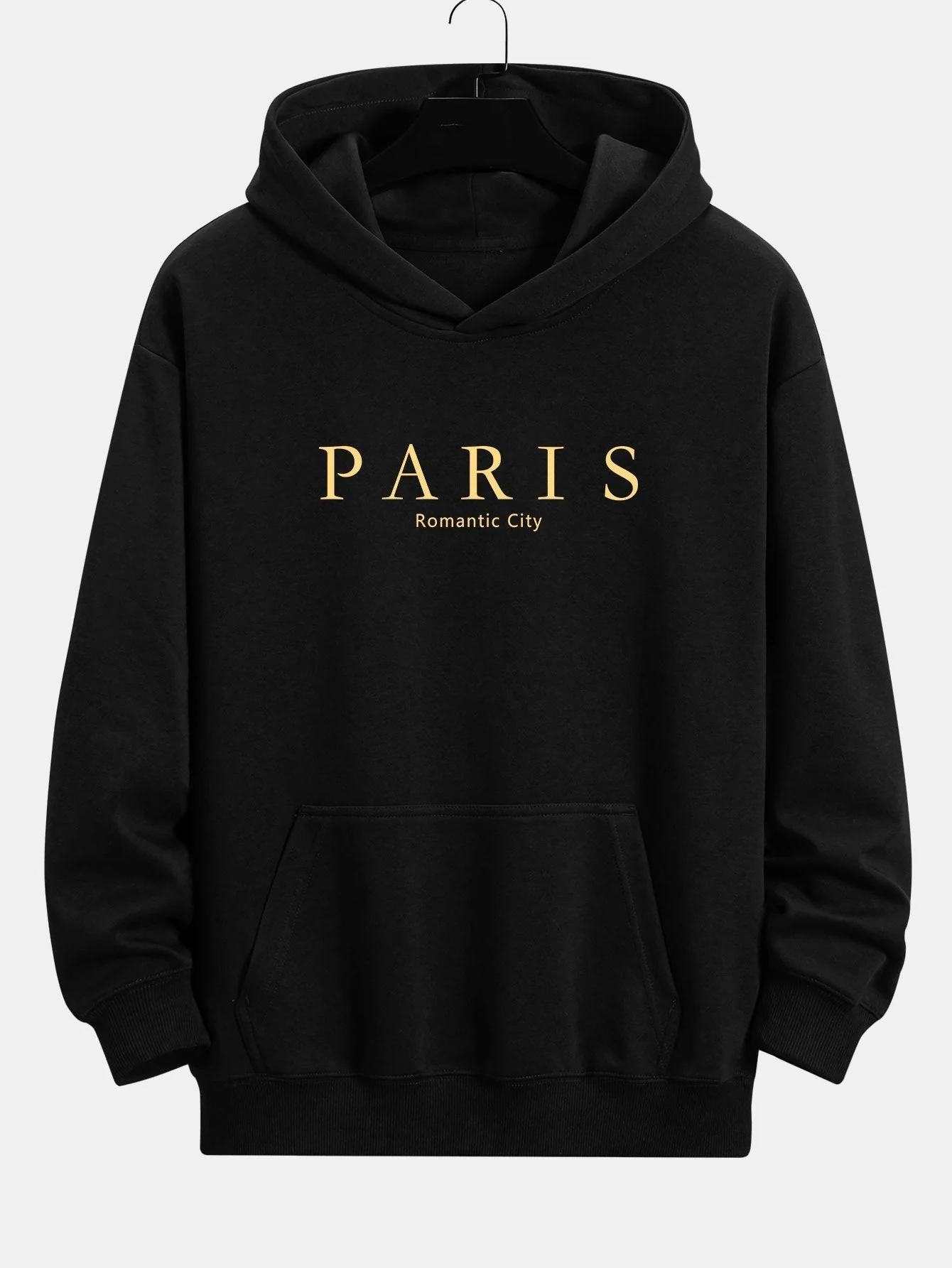 John | Paris Slogan Print Relax Fit Hoodie - Image 2