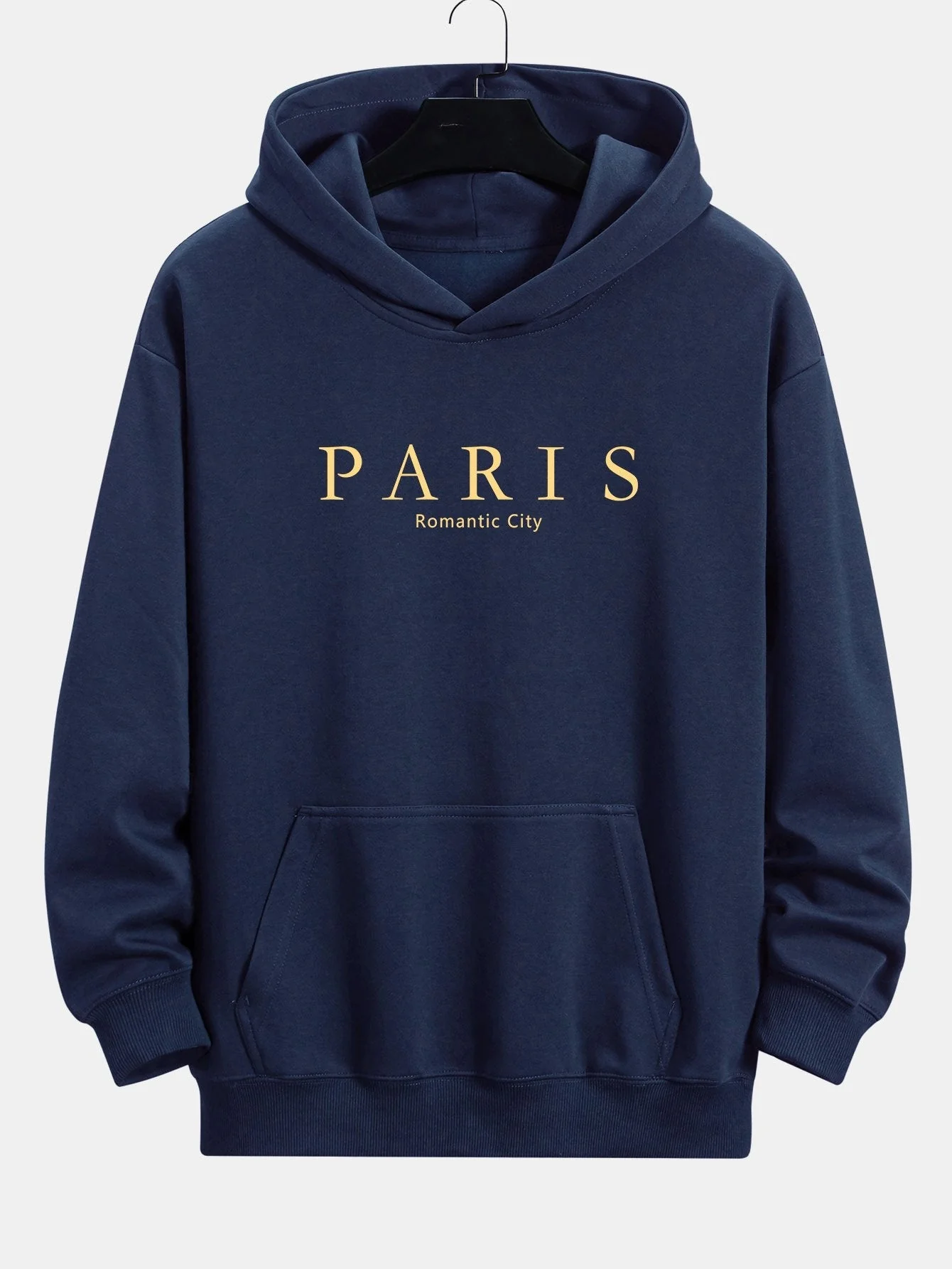 John | Paris Slogan Print Relax Fit Hoodie - Image 3