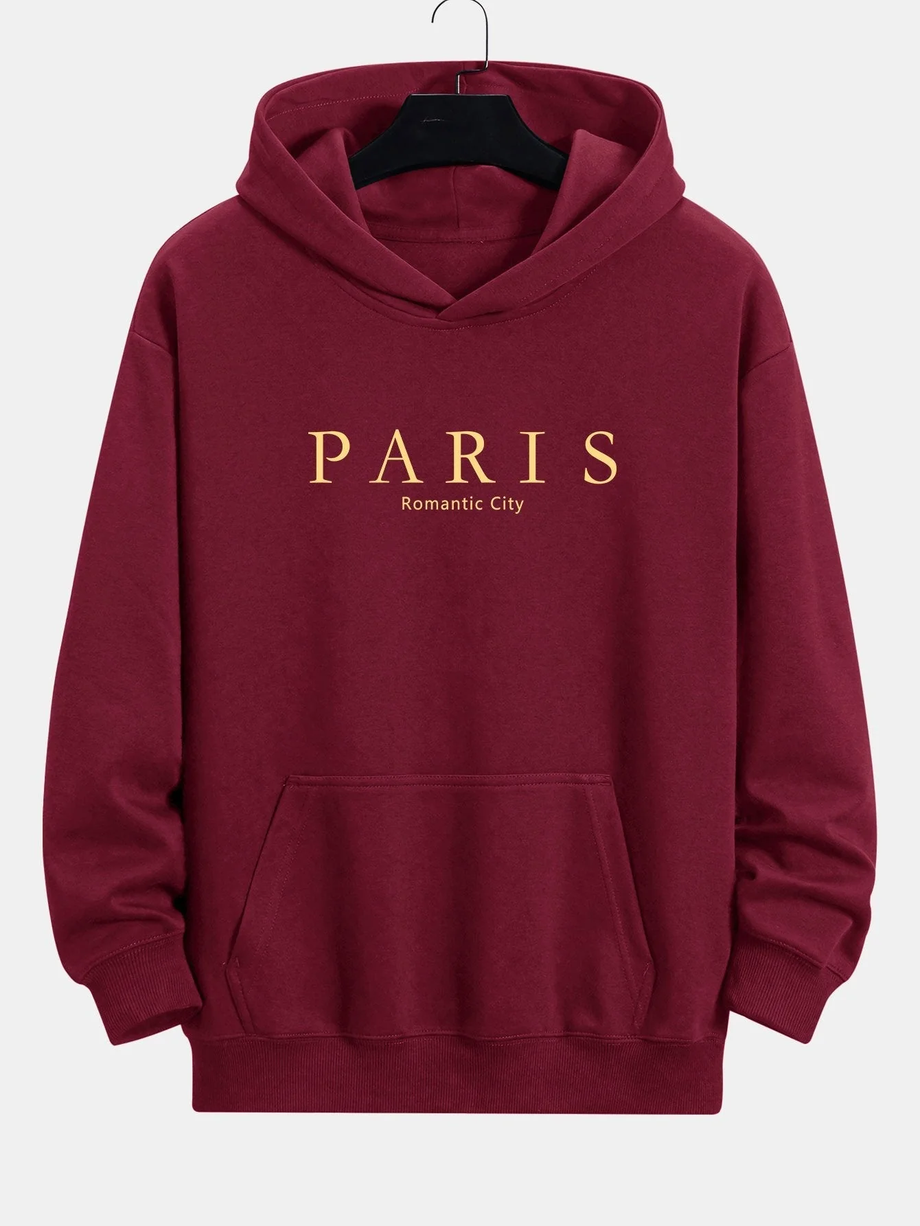 John | Paris Slogan Print Relax Fit Hoodie - Image 5