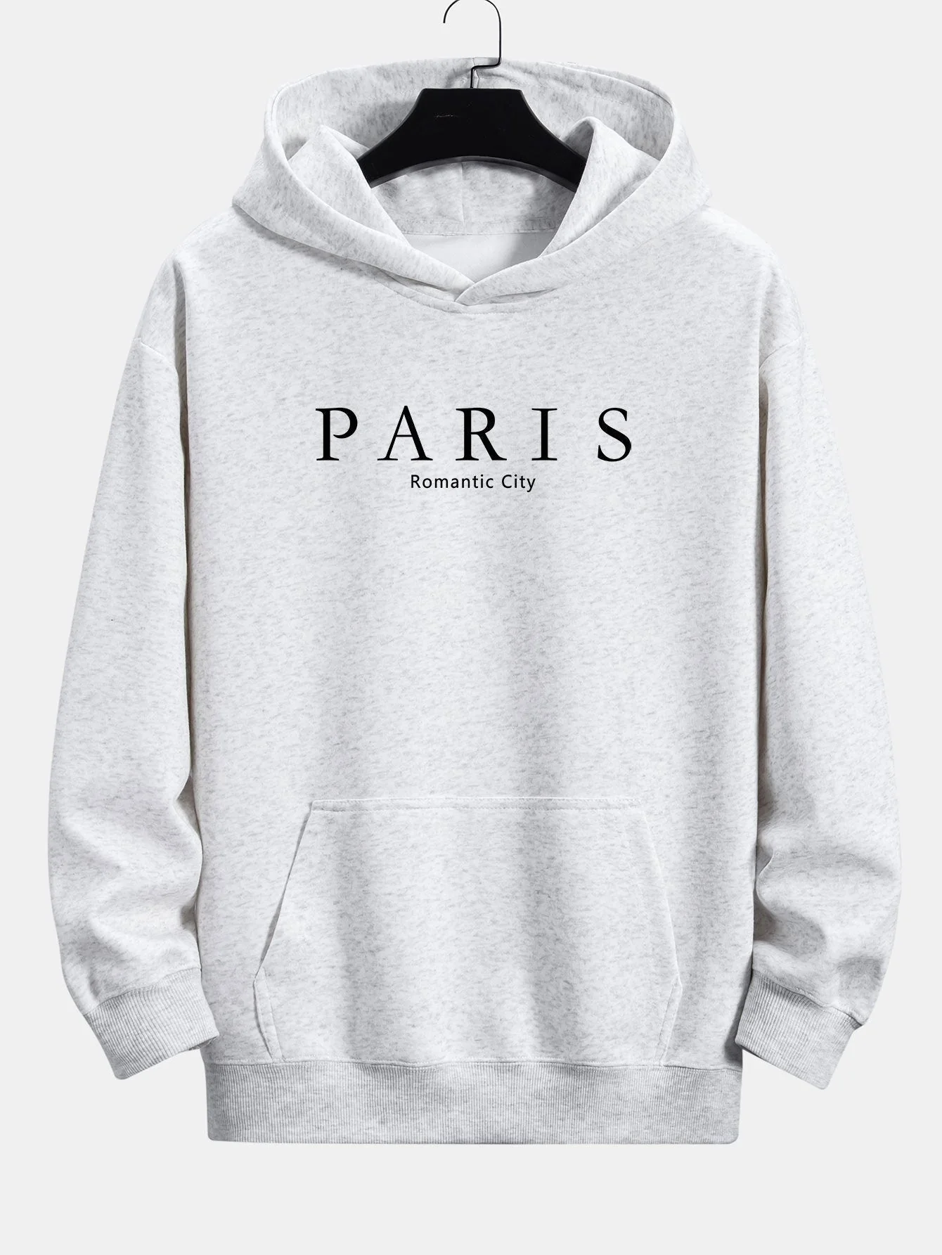 John | Paris Slogan Print Relax Fit Hoodie - Image 9