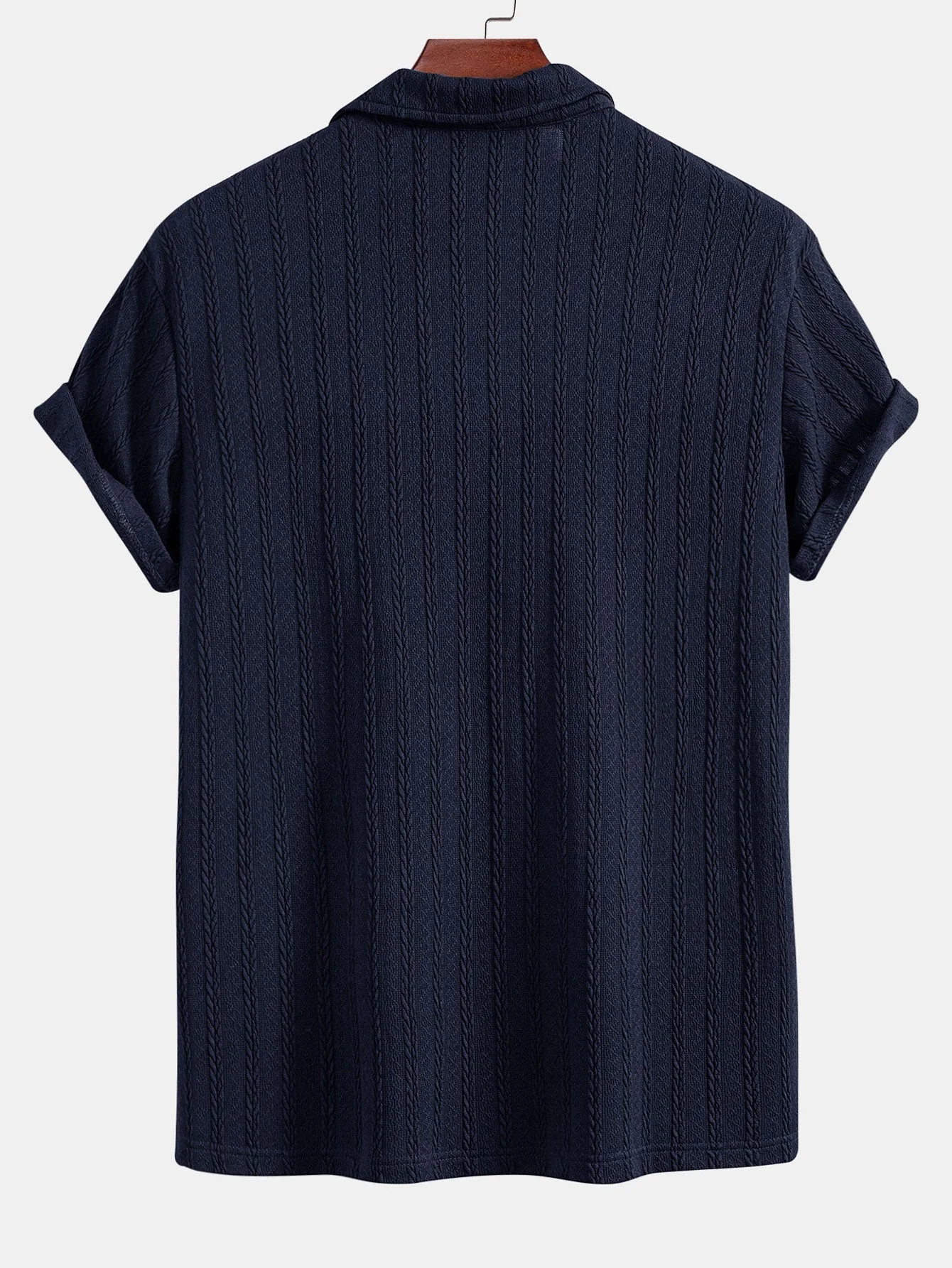 John | Twist Texture Knit Polo Shirt - Image 6