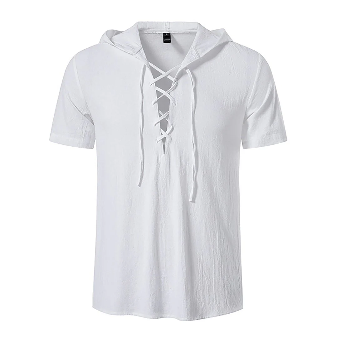 Johnathan® | Solid Color T-Shirt With Drawstring And Hood - Image 5