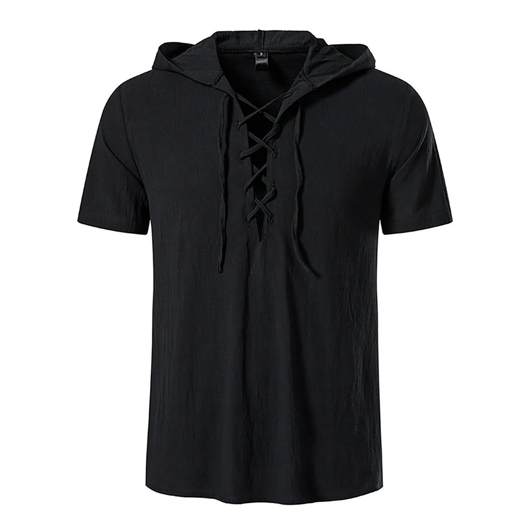 Johnathan® | Solid Color T-Shirt With Drawstring And Hood - Image 6