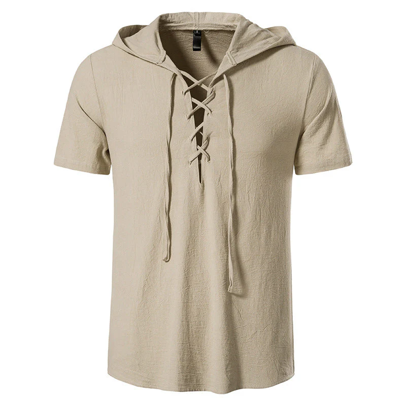 Johnathan® | Solid Color T-Shirt With Drawstring And Hood - Image 8