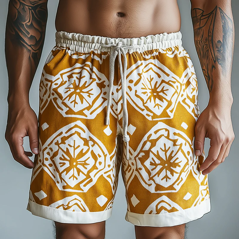 Johnny | Men'S Summer Fashion Printed Polyester Blended Casual Shorts - Image 2