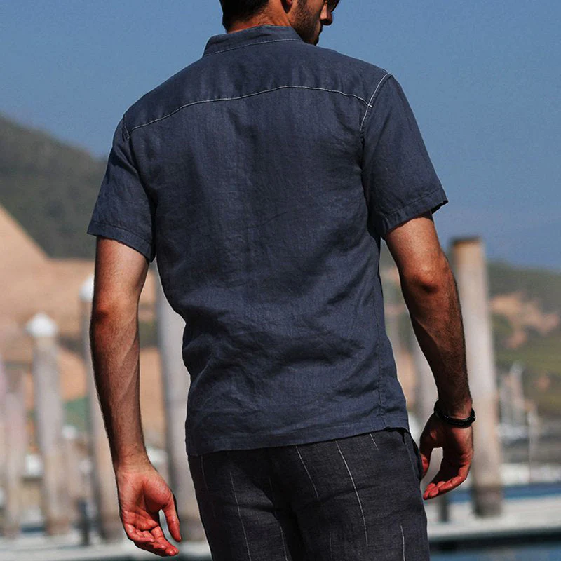 Jonah® | Cotton Blend Short Sleeve Shirt For Men - Image 2