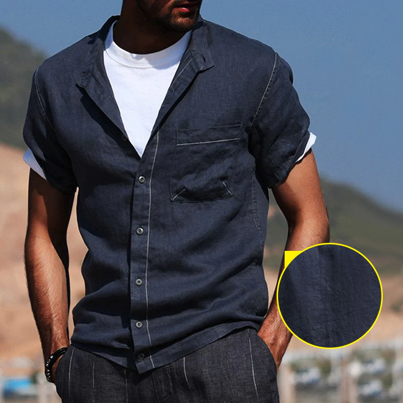Jonah® | Cotton Blend Short Sleeve Shirt For Men - Image 3