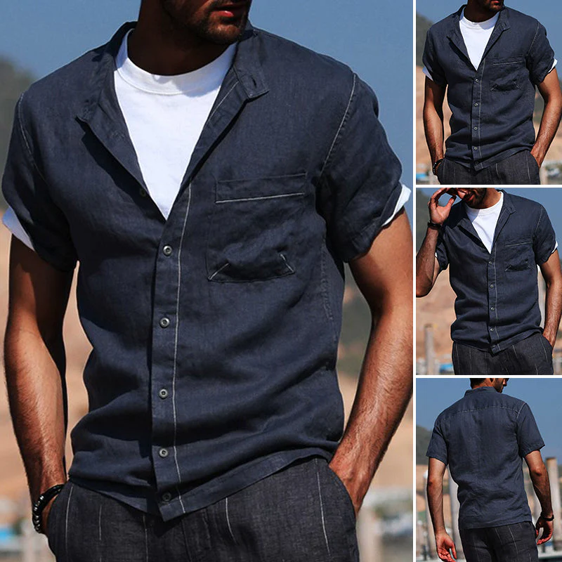 Jonah® | Cotton Blend Short Sleeve Shirt For Men - Image 4