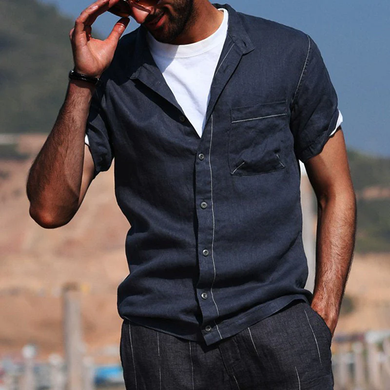 Jonah® | Cotton Blend Short Sleeve Shirt For Men - Image 5