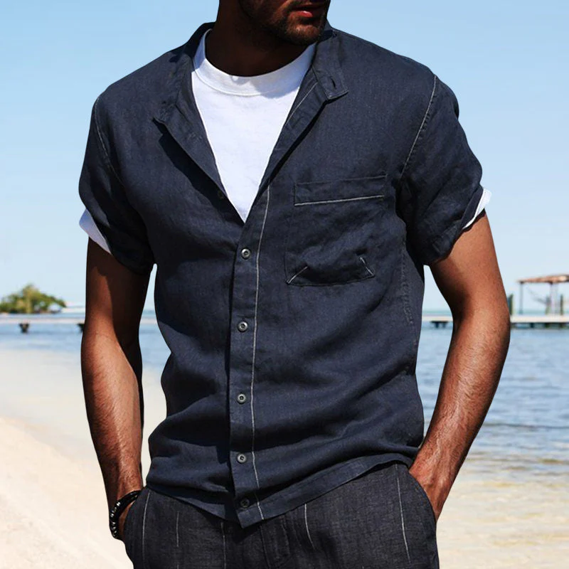 Jonah® | Cotton Blend Short Sleeve Shirt For Men - Image 6