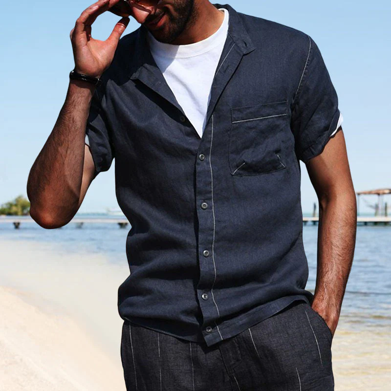 Jonah® | Cotton Blend Short Sleeve Shirt For Men - Image 7