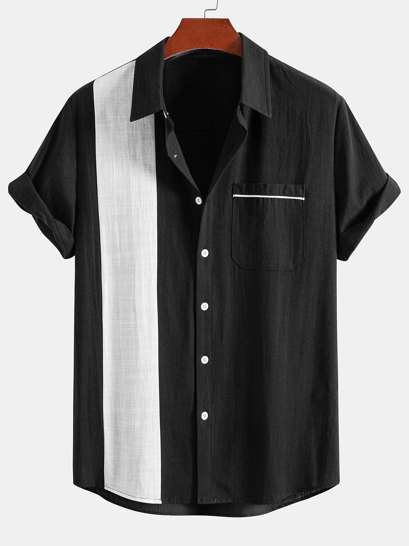 Jonás® | Linen Look Contrast Button Up Shirt & Straight Leg Linen Pants - Image 10
