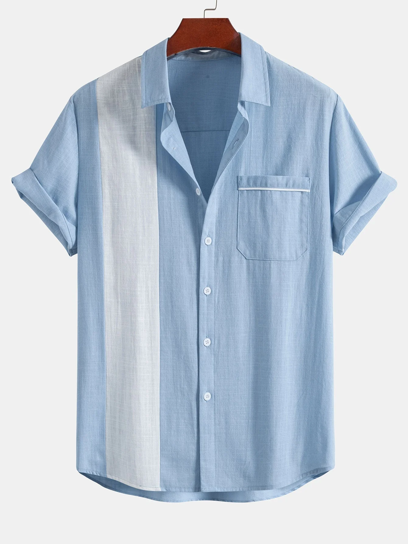 Jonás® | Linen Look Contrast Button Up Shirt & Straight Leg Linen Pants - Image 8