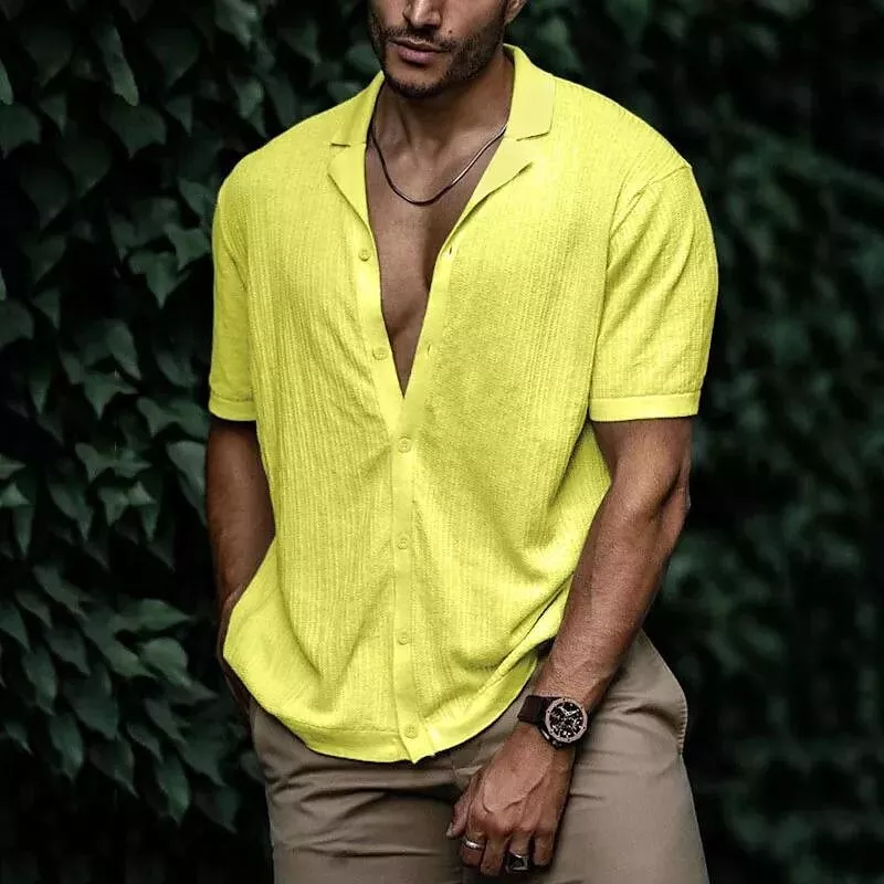 Jonas® | Solid Color Short Sleeve Shirt For Men - Image 11