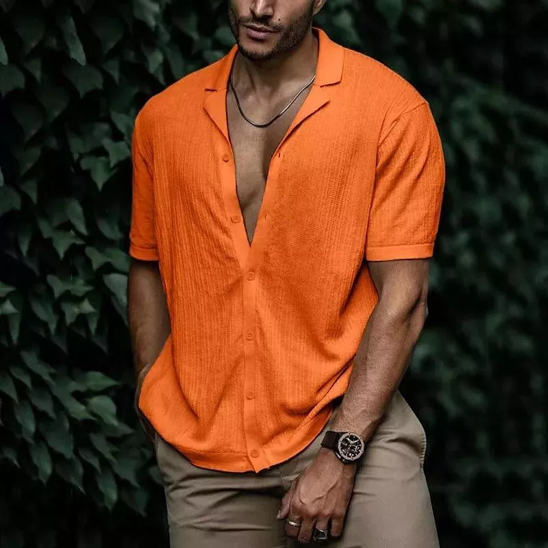 Jonas® | Solid Color Short Sleeve Shirt For Men - Image 7