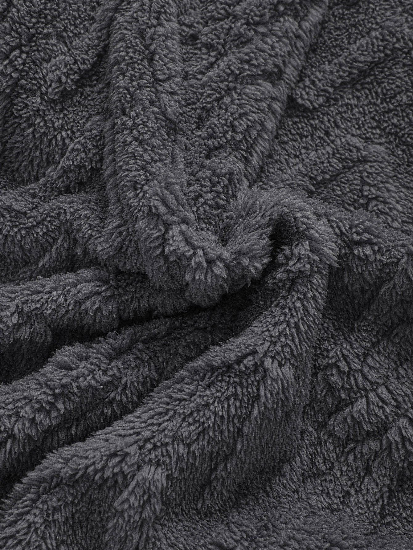 Jonas | Geometric Jacquard Zip Up Teddy Hoodie - Image 4