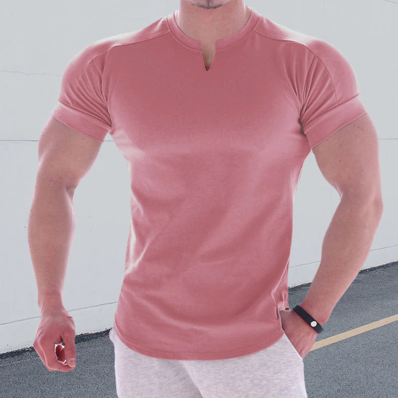 Jonathan® | Short-Sleeved Plain Sporty T-Shirt For Men - Image 2