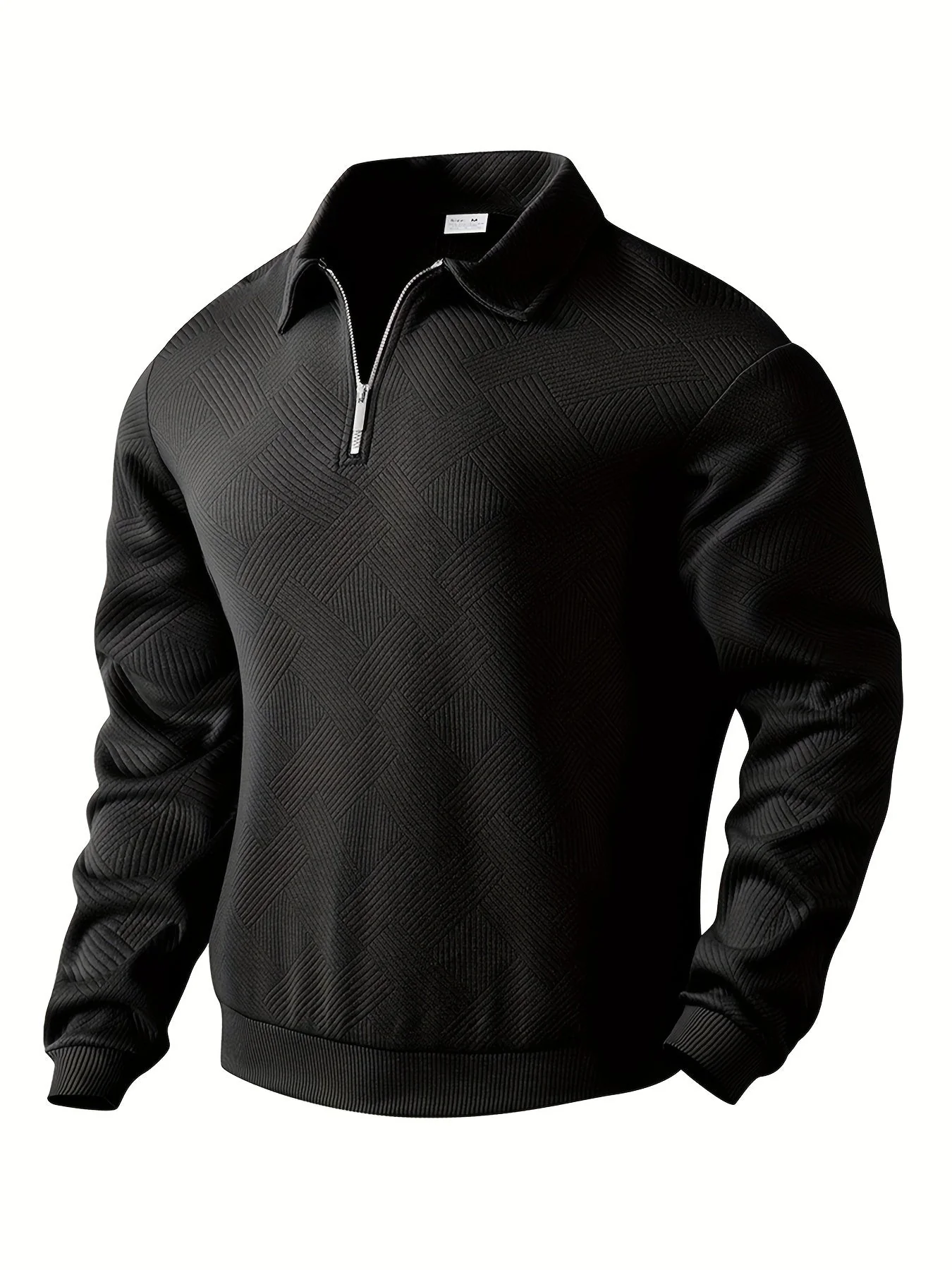 Jonathan® | Vintage Sweater With Zipper And Geometric Design - Image 4
