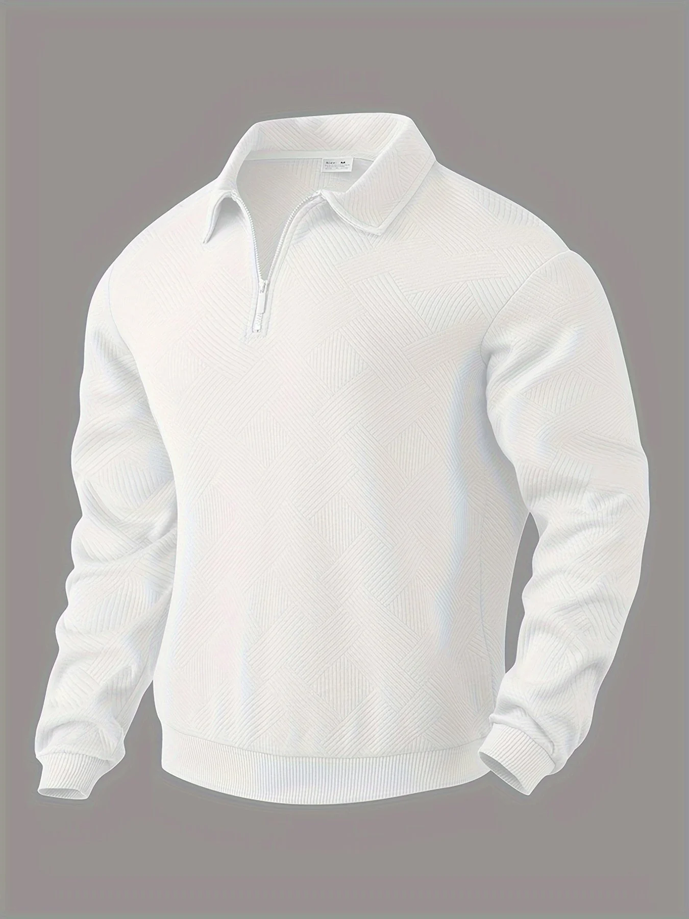 Jonathan® | Vintage Sweater With Zipper And Geometric Design - Image 5