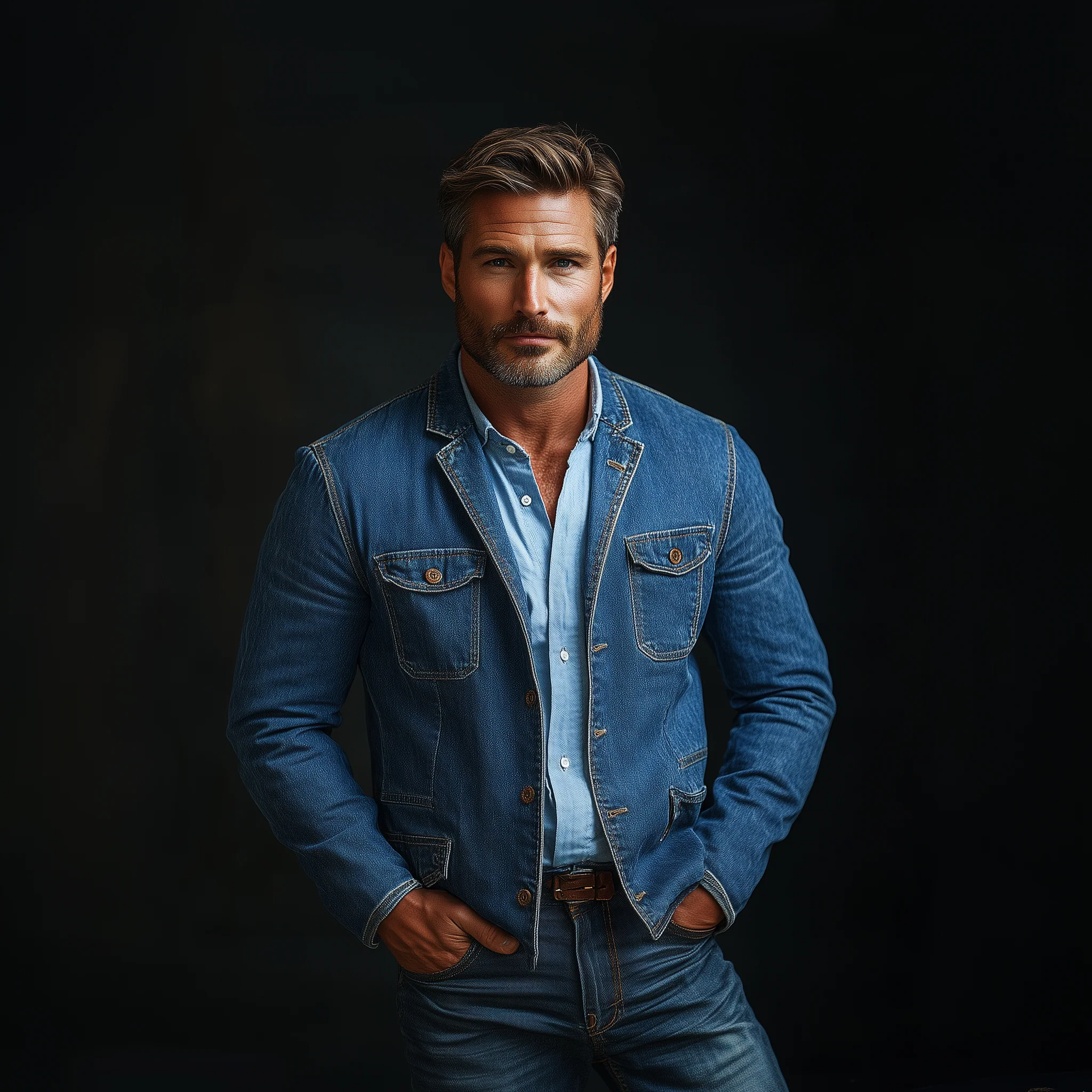 Jonathan | Men'S Vintage Washed Denim Blazer - Image 7