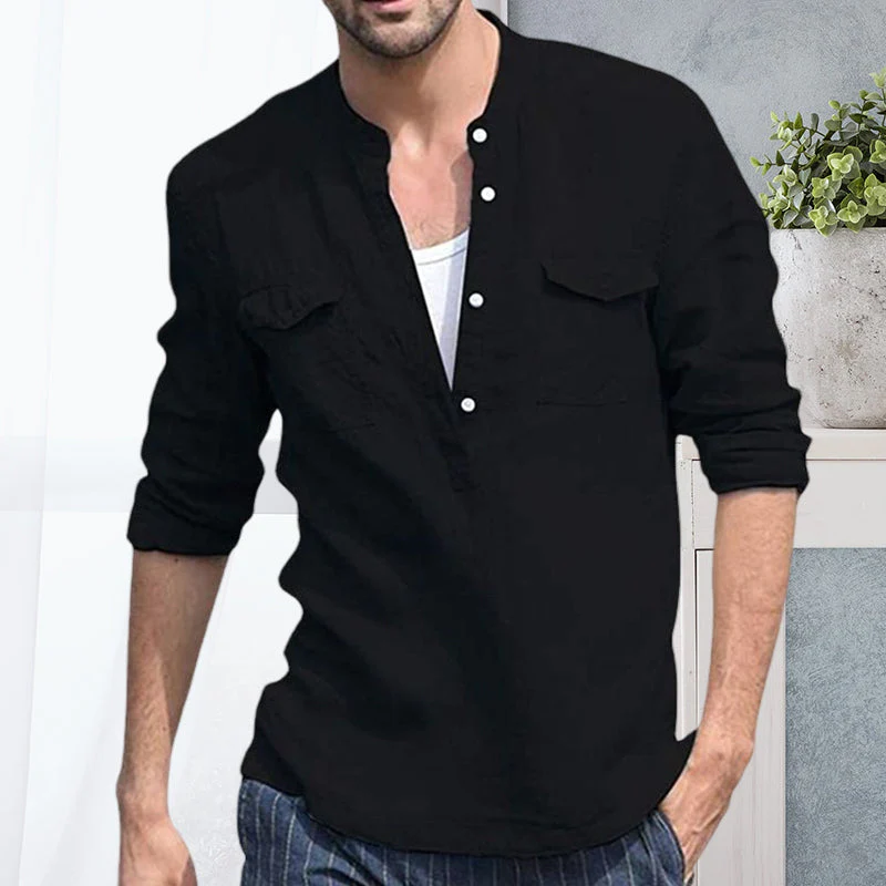 Jonathon® | Solid Color Casual Stylish Men'S Shirt - Image 2