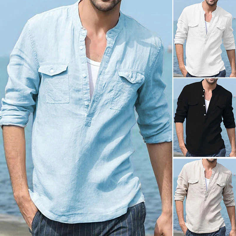 Jonathon® | Solid Color Casual Stylish Men'S Shirt - Image 4