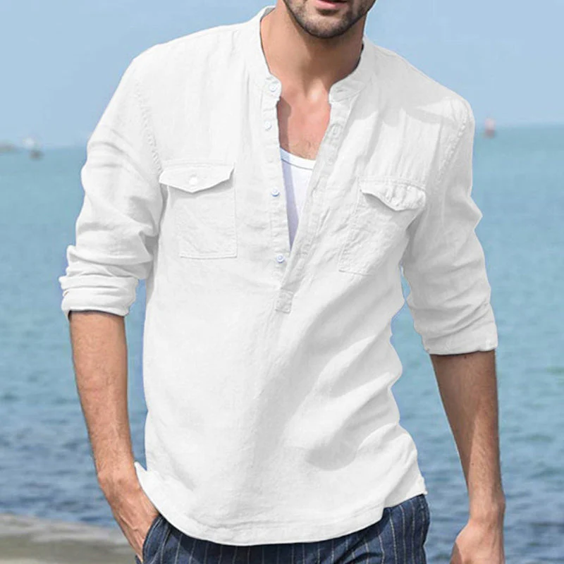 Jonathon® | Solid Color Casual Stylish Men'S Shirt - Image 5