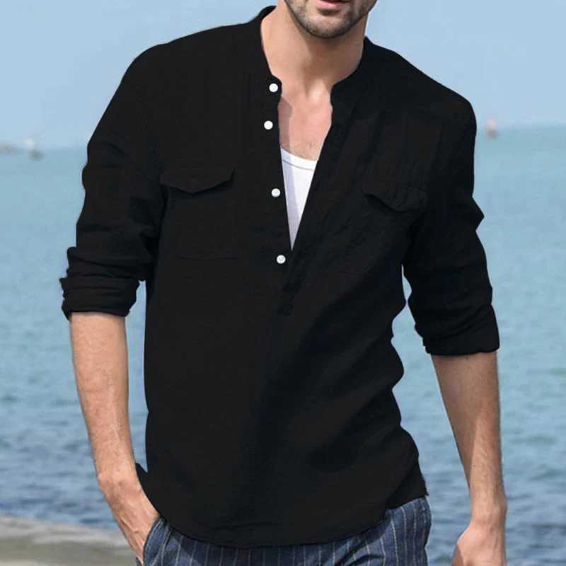 Jonathon® | Solid Color Casual Stylish Men'S Shirt - Image 6