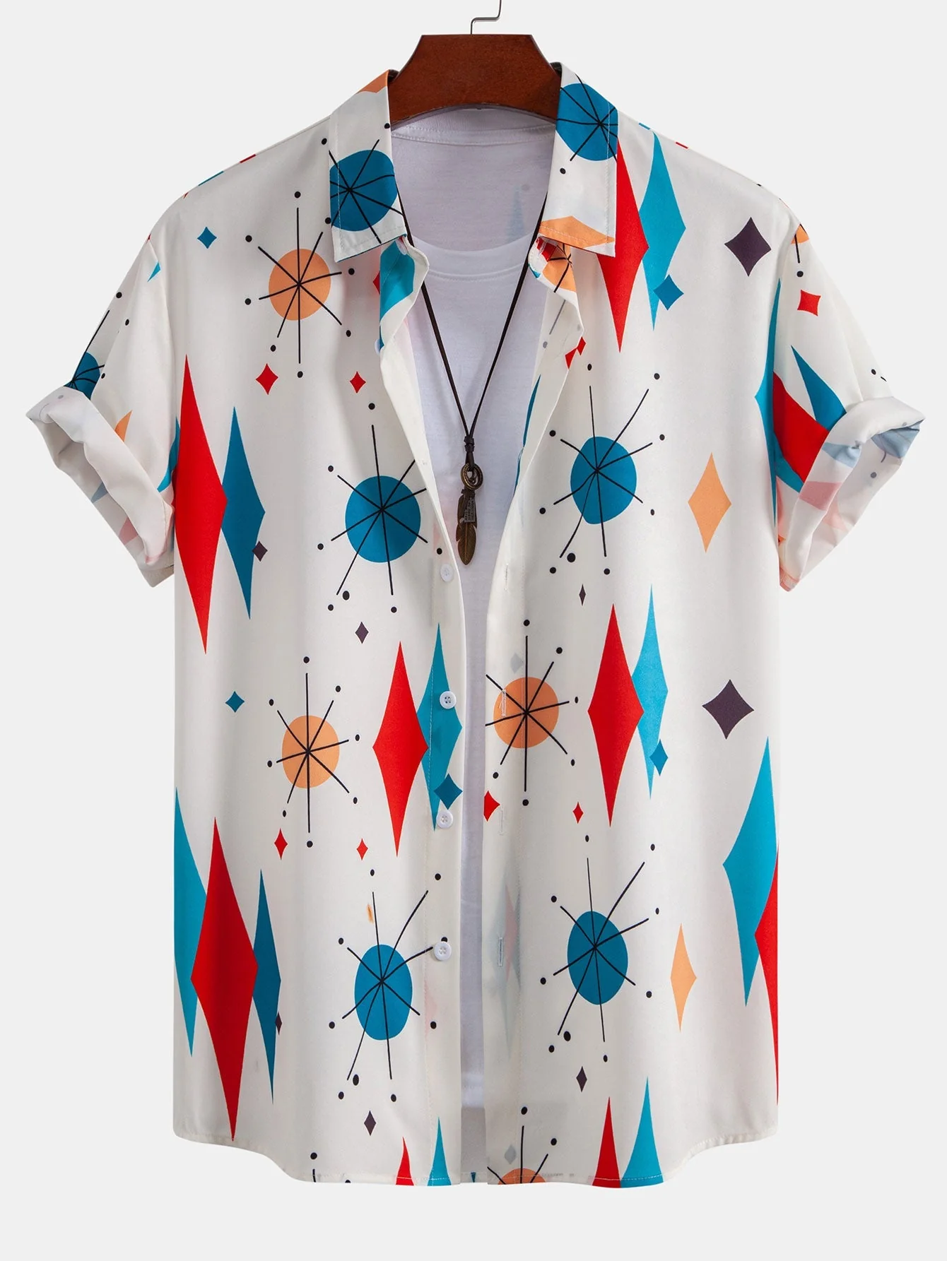 Jordán® | Atomic Geometric Print Button Up Shirt