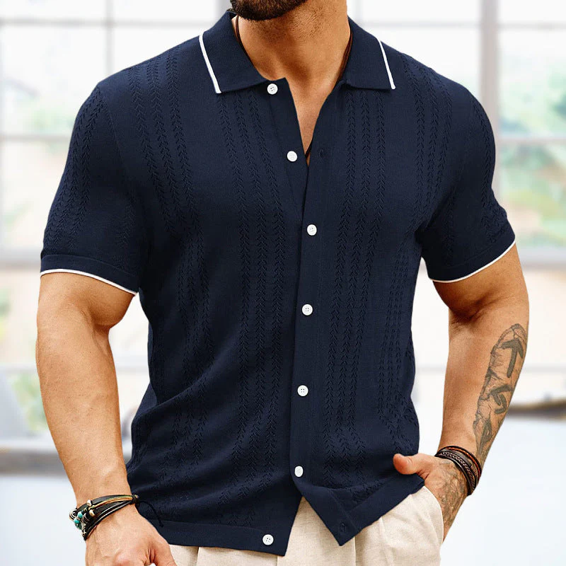 Jordan® | Luxury Knitted Polo Shirt For Men - Image 3