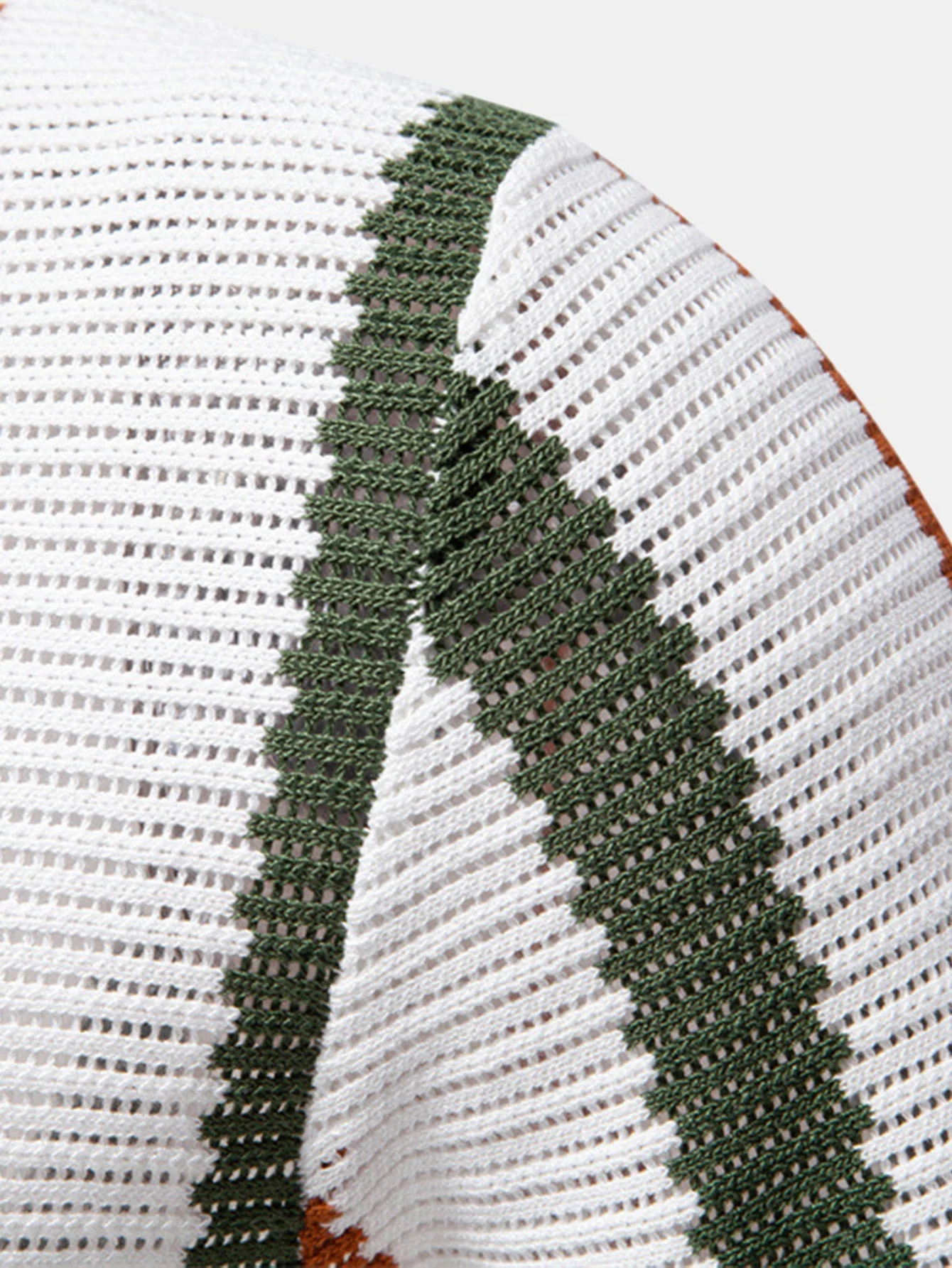 Jordan | Stripe Knit V Neck Polo Shirt - Image 12