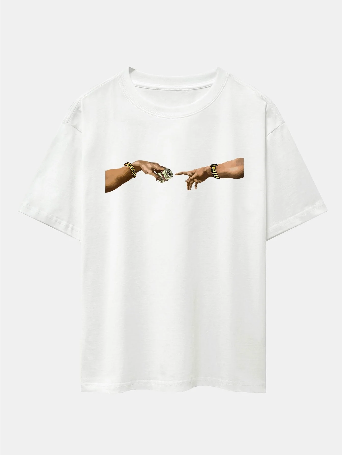 Jorge® | Cash Hand Print Drop Shoulder Oversize T-Shirt - Image 5
