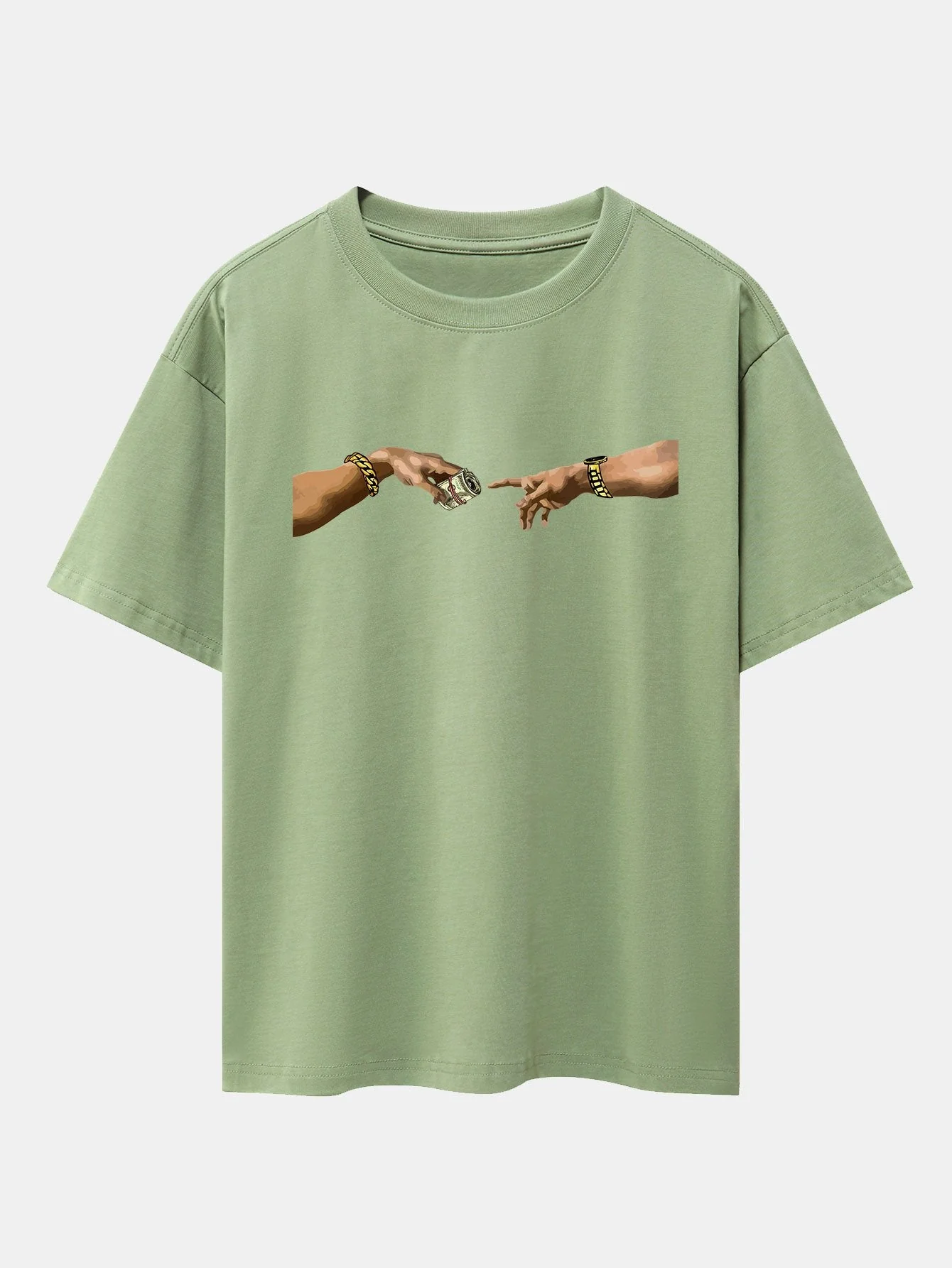 Jorge® | Cash Hand Print Drop Shoulder Oversize T-Shirt - Image 7