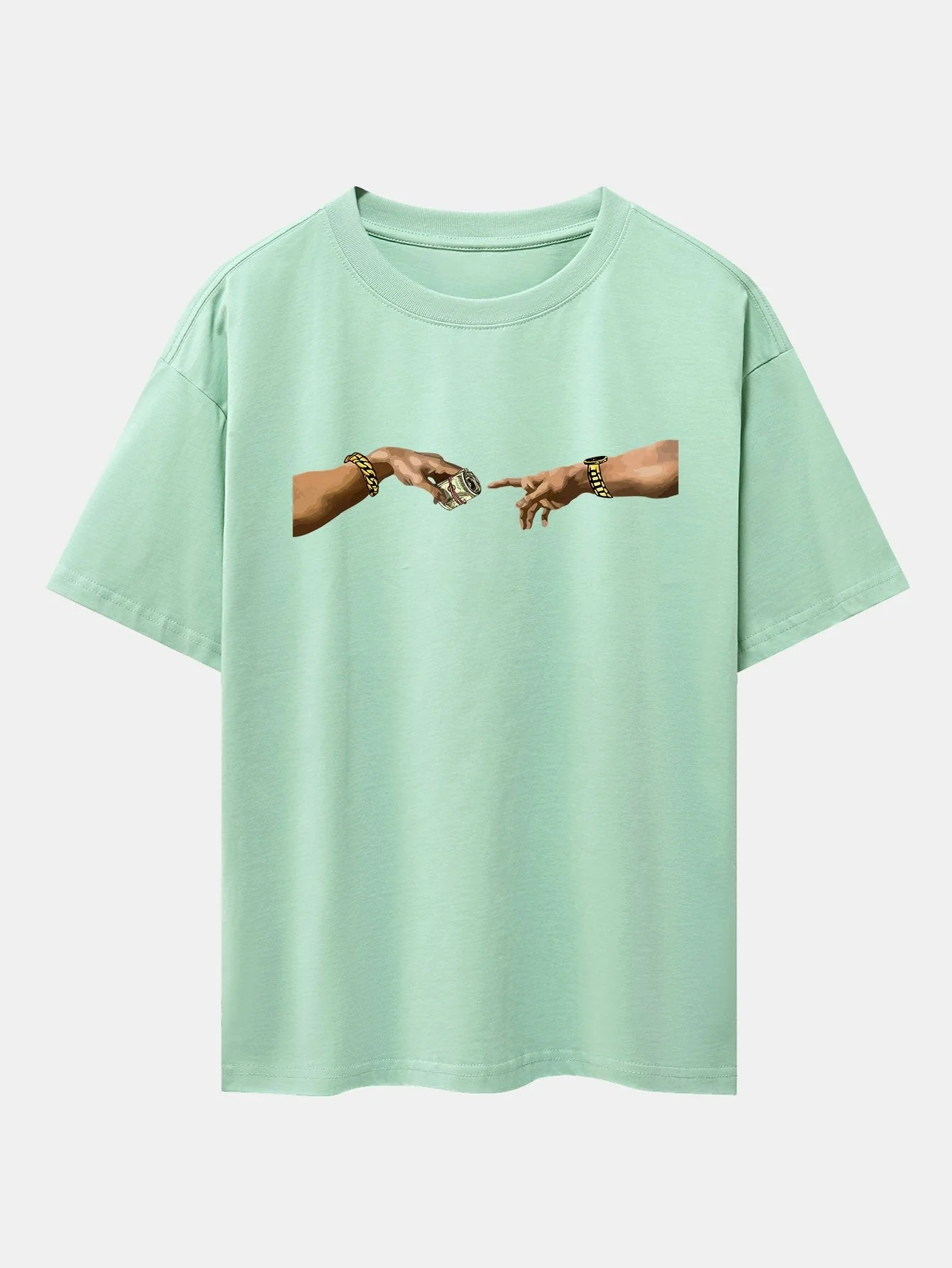 Jorge® | Cash Hand Print Drop Shoulder Oversize T-Shirt - Image 8