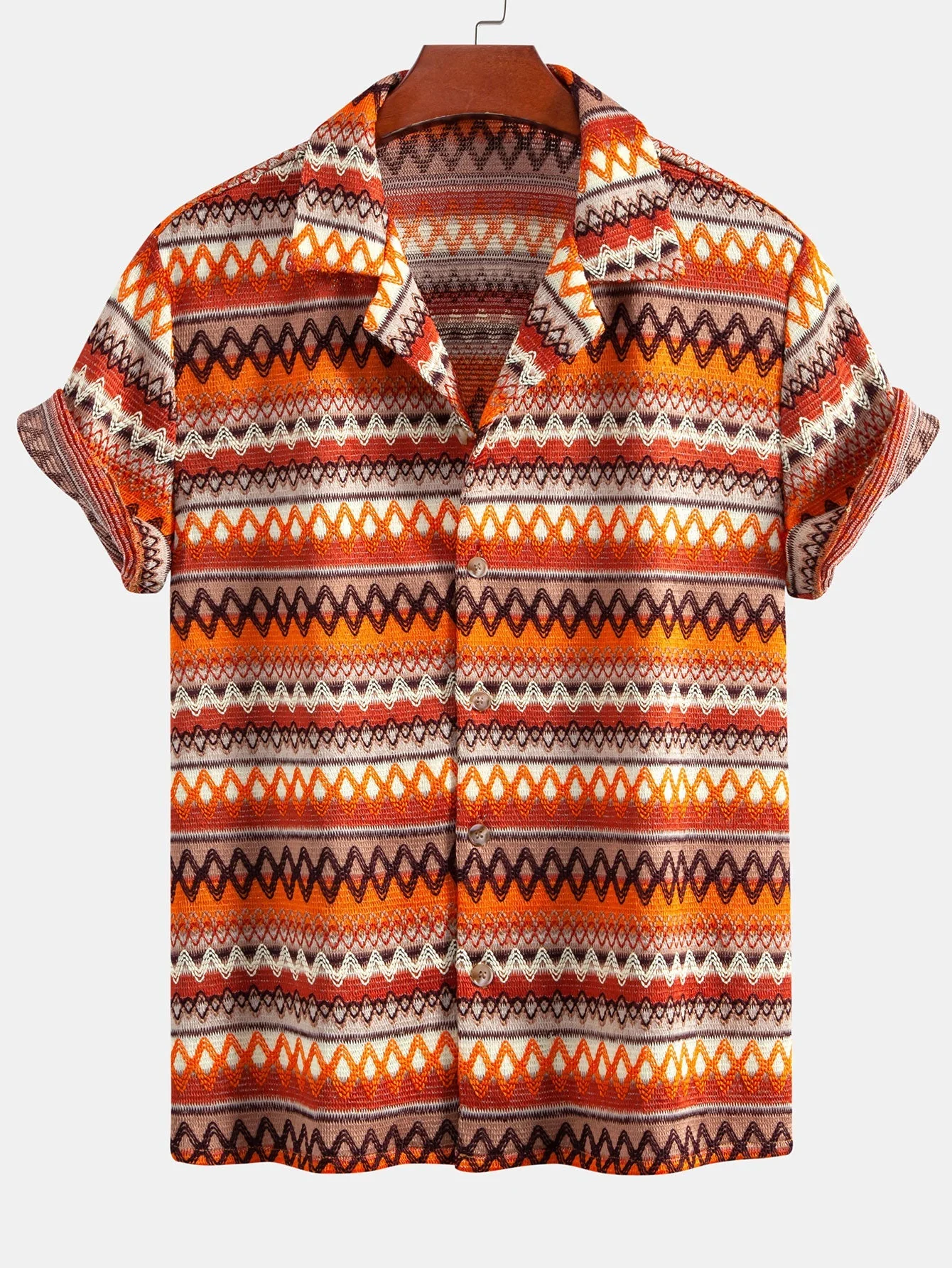Jorge® | Geometric Cuban Shirt & Straight Leg Linen Pants - Image 3