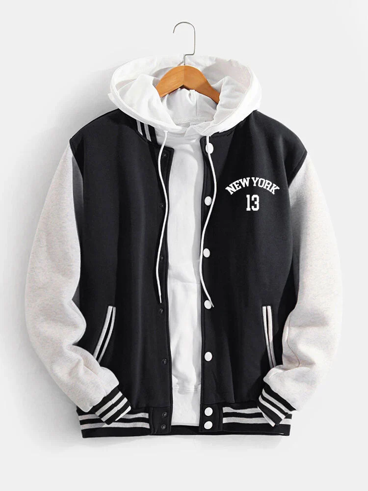 Jorge | New York Bear Print Baseball Jacket - Image 4