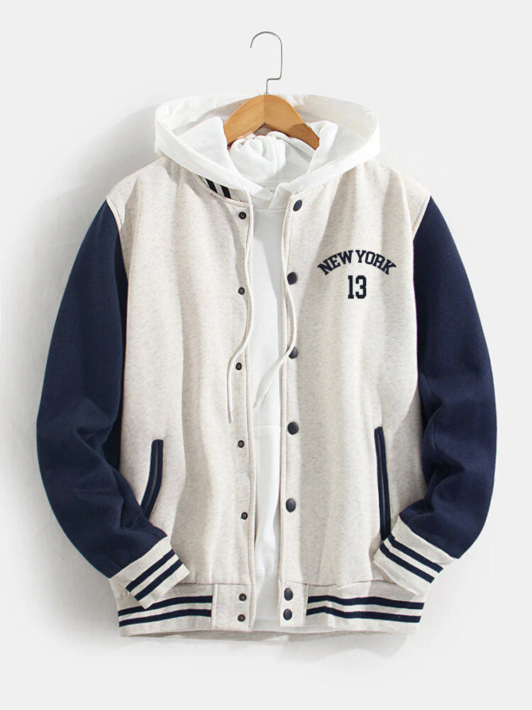 Jorge | New York Bear Print Baseball Jacket - Image 6