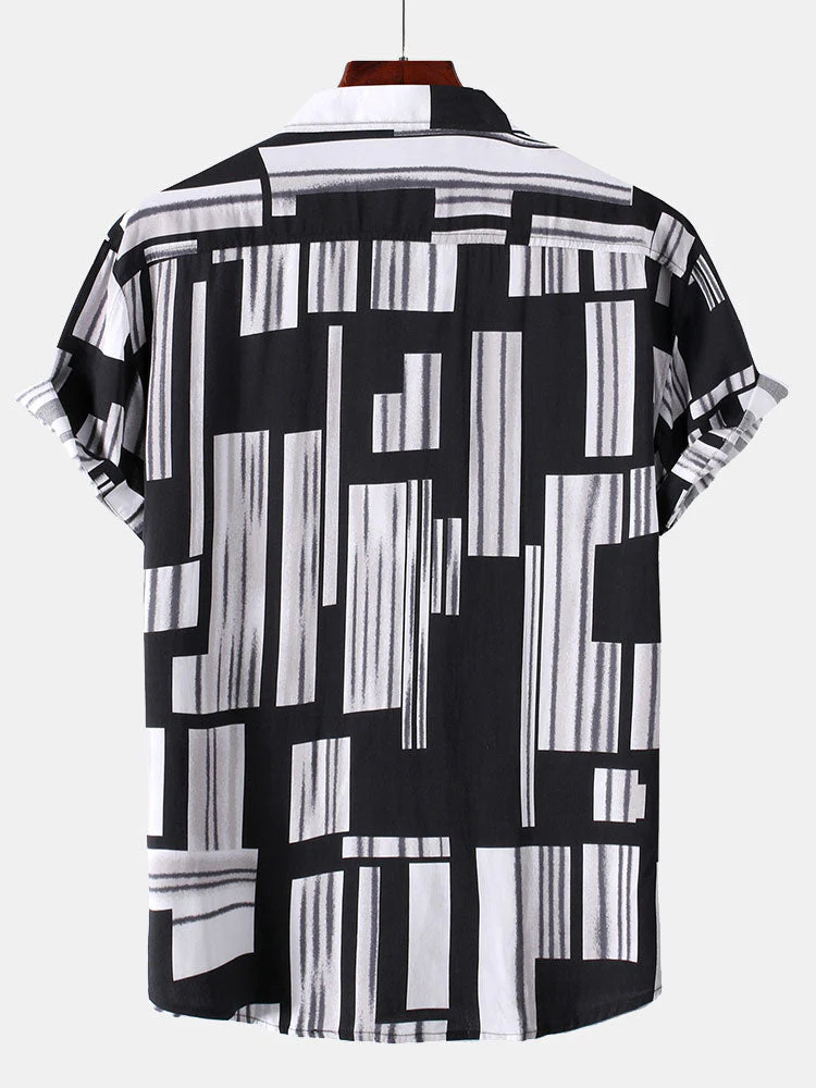 José® | Color Block Print Button Up Shirt - Image 2