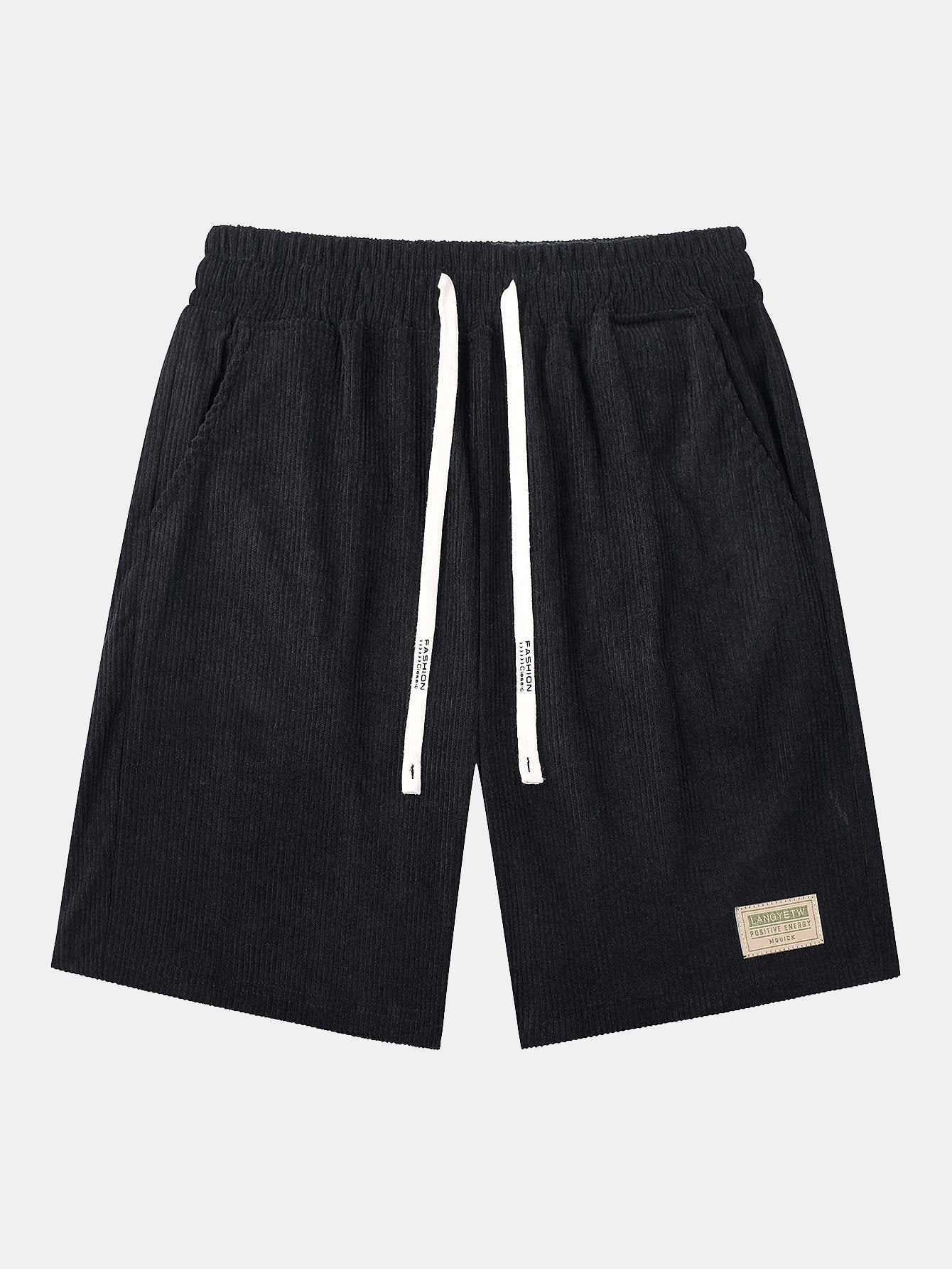 José® | Corduroy Drawstring Shorts With Letter Label - Image 2